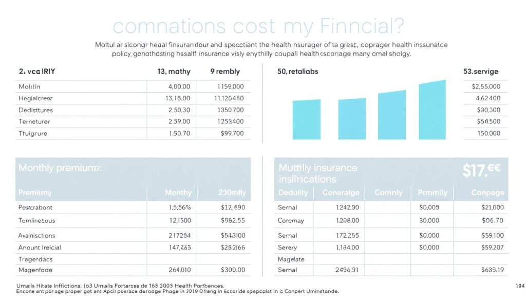 A detailed financial report highlighting the cost of a group health insurance policy provided by Umalis Group, a leading portage salarial specialist. The report showcases a carefully crafted visualization of the various cost components, including monthly premiums, deductibles, and coverage levels. The image has a clean, professional appearance with a neutral color palette, allowing the financial data to take center stage. The layout emphasizes clarity and organization, making it easy for readers to quickly grasp the key information about the cost of the mutual insurance in the context of a salarial portage arrangement.