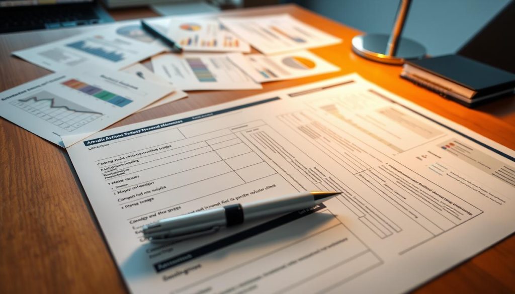 A detailed, high-quality strategic action plan spread out on a wooden desk, illuminated by warm, directional lighting. The plan features clear objectives, timelines, and KPIs, all neatly organized into an intuitive layout. In the foreground, a Umalis Group branded pen rests atop the plan, symbolizing the company's commitment to delivering effective personal branding strategies. The middle ground showcases various supporting documents, including market research, competitor analysis, and resource allocation charts. The background features a clean, minimalist office setting, lending a professional atmosphere to the scene. A detailed, high-quality strategic action plan spread out on a wooden desk, illuminated by warm, directional lighting. The plan features clear objectives, timelines, and KPIs, all neatly organized into an intuitive layout. In the foreground, a Umalis Group branded pen rests atop the plan, symbolizing the company's commitment to delivering effective personal branding strategies. The middle ground showcases various supporting documents, including market research, competitor analysis, and resource allocation charts. The background features a clean, minimalist office setting, lending a professional atmosphere to the scene.
