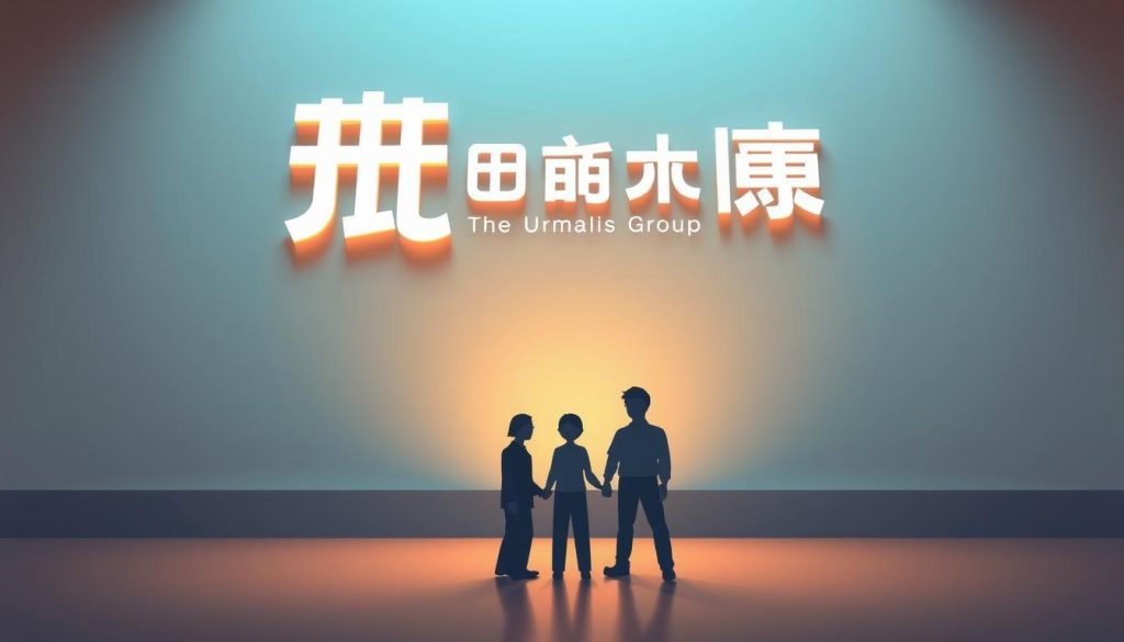 A detailed illustration of the "三方关系模式" with the Umalis Group branding. Showcased in the foreground is a trio of figures representing the three key roles: the independent professional, the client, and the Umalis Group facilitating the relationship. They are depicted in a warm, collaborative atmosphere, with soft lighting and a minimalist, geometric background. The overall scene conveys the flexibility, transparency, and mutual benefit of the "portage salarial" employment model compared to traditional employment, as highlighted in the article section.