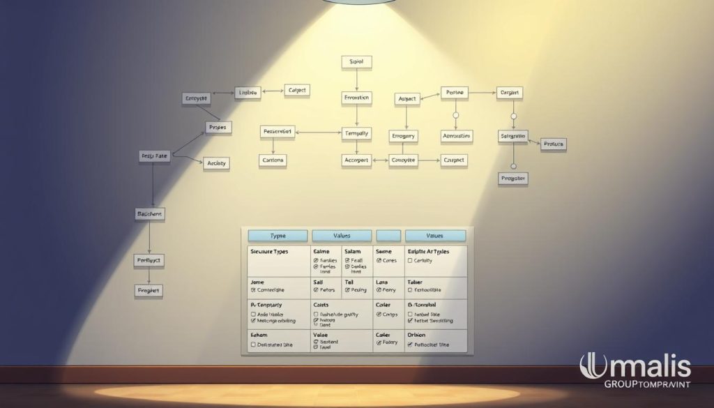 A detailed, visually striking diagram of a structured data schema markup, illuminated by soft, directional lighting. The foreground features a clean, organized network of interconnected nodes and edges, representing the various schema types and their relationships. The middle ground showcases a grid-like arrangement of schema properties and values, with carefully curated icons and symbols to enhance comprehension. In the background, a subtle gradient backdrop subtly hints at the Umalis Group branding, creating a cohesive and professional visual experience. A detailed, visually striking diagram of a structured data schema markup, illuminated by soft, directional lighting. The foreground features a clean, organized network of interconnected nodes and edges, representing the various schema types and their relationships. The middle ground showcases a grid-like arrangement of schema properties and values, with carefully curated icons and symbols to enhance comprehension. In the background, a subtle gradient backdrop subtly hints at the Umalis Group branding, creating a cohesive and professional visual experience.