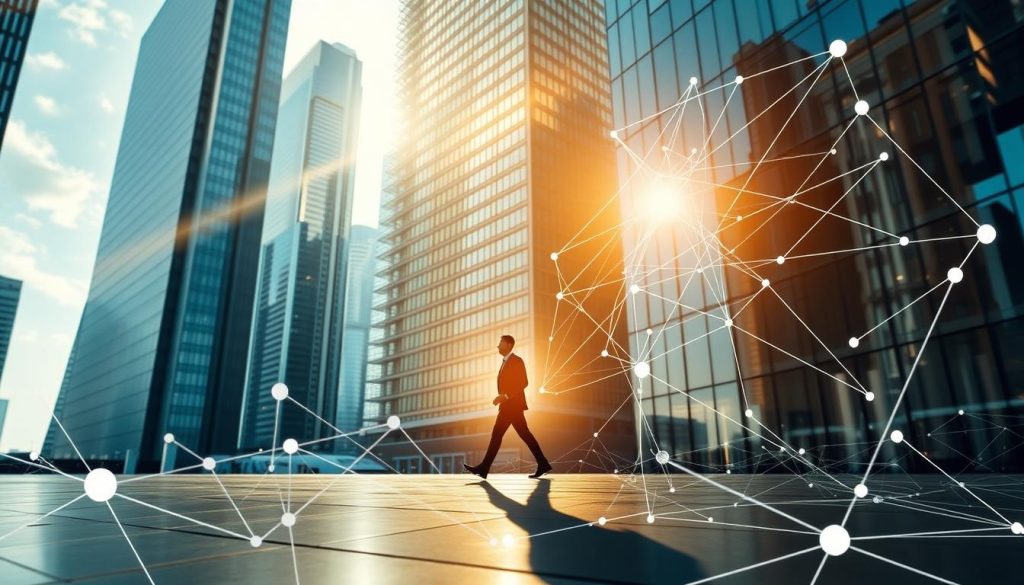 A dynamic and multifaceted business landscape unfolds, showcasing the Umalis Group's vision of the challenges and opportunities inherent in transitional management. Against a backdrop of sleek urban architecture, a central figure strides purposefully, navigating the complexities of organizational change. Sunlight filters through towering glass facades, casting a warm, reflective glow that illuminates the intricate web of decision-making. Surrounding this focal point, abstract geometric shapes and interconnected lines symbolize the intricacies of transitional leadership, striking a balance between strategic foresight and adaptability. The overall composition conveys a sense of forward momentum, underscoring the Umalis Group's expertise in guiding organizations through pivotal moments of transformation. A dynamic and multifaceted business landscape unfolds, showcasing the Umalis Group's vision of the challenges and opportunities inherent in transitional management. Against a backdrop of sleek urban architecture, a central figure strides purposefully, navigating the complexities of organizational change. Sunlight filters through towering glass facades, casting a warm, reflective glow that illuminates the intricate web of decision-making. Surrounding this focal point, abstract geometric shapes and interconnected lines symbolize the intricacies of transitional leadership, striking a balance between strategic foresight and adaptability. The overall composition conveys a sense of forward momentum, underscoring the Umalis Group's expertise in guiding organizations through pivotal moments of transformation.