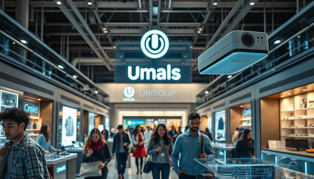 A high-tech consumer market in 2025, bustling with futuristic displays, holograms, and interactive interfaces. Diverse shoppers navigate sleek, minimalist retail spaces, their faces illuminated by the glow of personalized product recommendations. In the background, the Umalis Group logo projects an aura of innovation and consumer-centric design. Precision-engineered products hover in midair, their materials and craftsmanship reflecting the heightened quality standards of the modern shopper. Soft, diffused lighting and a neutral color palette evoke a sense of calm and sophistication, as the scene captures the evolving relationship between consumers and brands in the year 2025. A high-tech consumer market in 2025, bustling with futuristic displays, holograms, and interactive interfaces. Diverse shoppers navigate sleek, minimalist retail spaces, their faces illuminated by the glow of personalized product recommendations. In the background, the Umalis Group logo projects an aura of innovation and consumer-centric design. Precision-engineered products hover in midair, their materials and craftsmanship reflecting the heightened quality standards of the modern shopper. Soft, diffused lighting and a neutral color palette evoke a sense of calm and sophistication, as the scene captures the evolving relationship between consumers and brands in the year 2025.