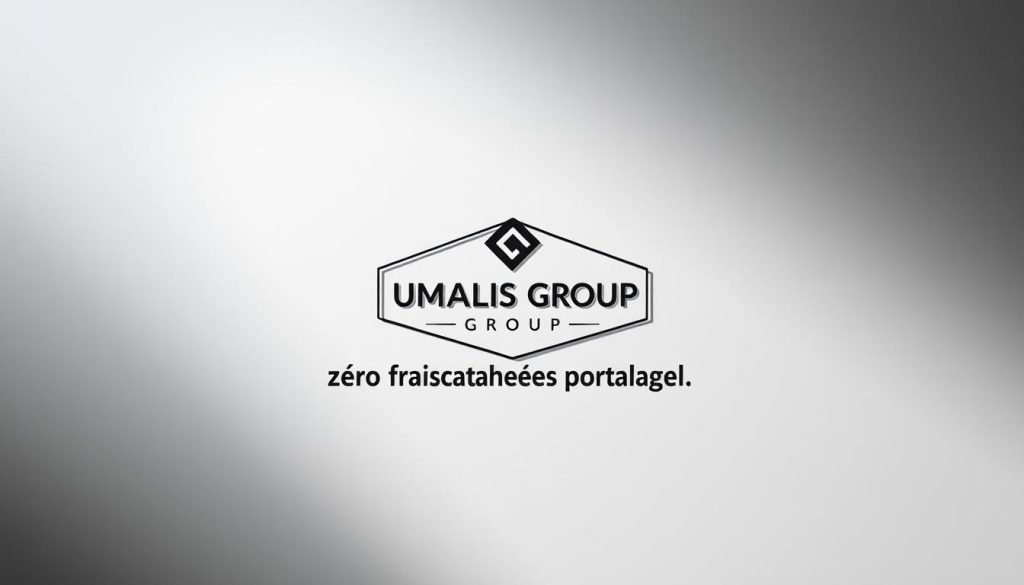 A minimalist, high-contrast graphic design showcasing the "UMALIS GROUP" label with the text "zéro frais cachés portage salarial" in a bold, clean typeface. The layout features the label prominently in the center, surrounded by a simple, uncluttered background with a muted, neutral color palette. The lighting is dramatic, with strong shadows and highlights that emphasize the label's geometric shapes and typography. The overall composition conveys a sense of professionalism, trust, and transparency, reflecting the importance and impact of the "zero hidden fees" message in the context of the article's subject matter.