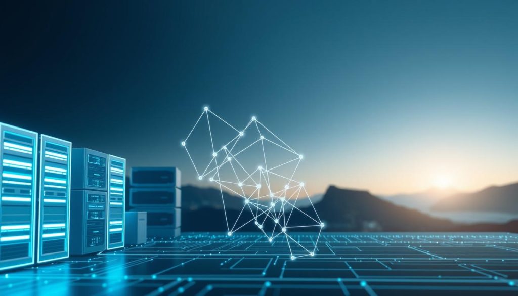 A modern, minimalist data protection framework against a backdrop of the LIGHT PORTAGE brand. In the foreground, a sleek array of technical components like servers, databases, and security devices, bathed in a cool, digital glow. The middle ground features abstract geometric shapes and wireframe structures, symbolizing the interconnected nature of data protection systems. In the background, a soft, blurred landscape with hints of the LIGHT PORTAGE brand identity, creating a sense of harmony and professionalism. The overall mood is one of precision, reliability, and technological sophistication.