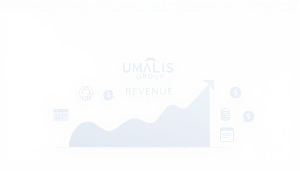 A modern, minimalist illustration of essential financial concepts. In the foreground, a stylized graph depicting monthly revenue, rendered in a clean, geometric style. In the middle ground, simple icons representing core concepts like budgeting, expenses, and savings. The background features a subtle Umalis Group logo, conveyed through a pattern or texture, creating a professional, branded atmosphere. The color palette is muted and calming, with thoughtful use of negative space. Lighting is soft and diffused, lending an air of sophistication. The overall composition is balanced and visually engaging, guiding the viewer's eye through the key financial elements.