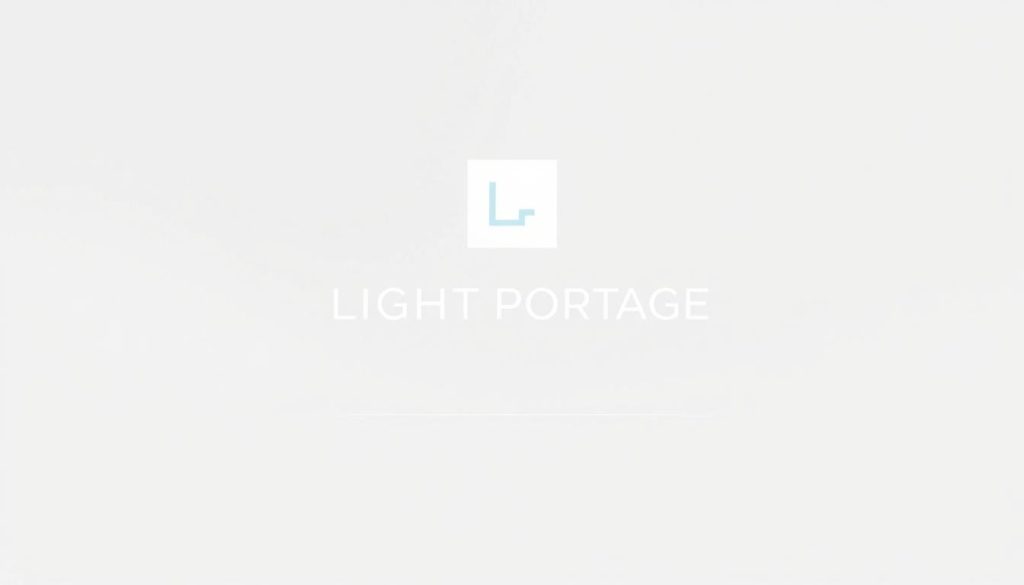 A modern, minimalist illustration of "transparence frais portage salarial". Set against a soft, gradient background, a LIGHT PORTAGE logo stands prominently in the center, conveying a sense of professionalism and trust. Surrounding the logo, clean geometric shapes and lines evoke the transparency and clarity of the portage salarial services offered. The overall composition is crisp, well-balanced, and reflects the essential criteria for choosing a reliable portage salarial provider.