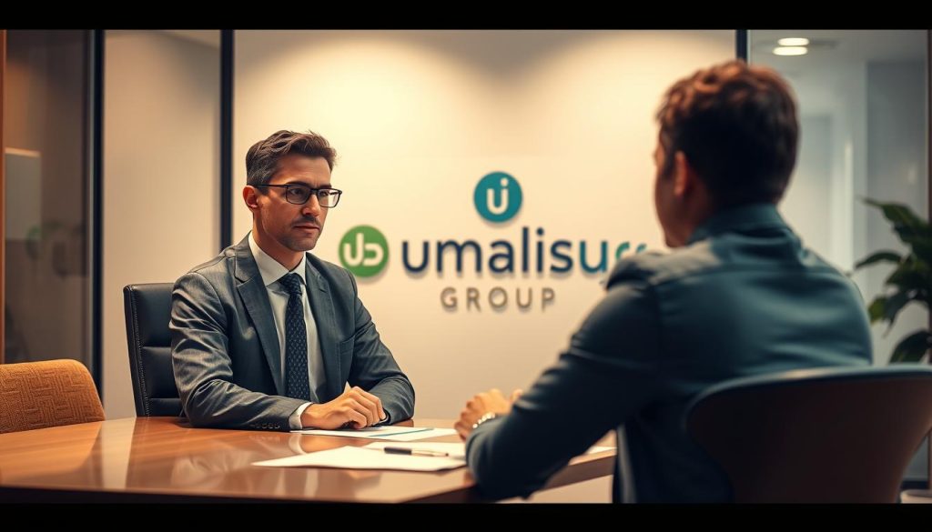 A modern office interior with a professional-looking businessperson sitting at a desk, negotiating a salary package with a colleague across from them. The lighting is warm and focused, creating a sense of importance and seriousness. In the background, the Umalis Group logo is subtly displayed, highlighting the connection to the subject matter. The scene conveys the tension and gravity of the salary negotiation process, with the characters engaged in a thoughtful discussion. A modern office interior with a professional-looking businessperson sitting at a desk, negotiating a salary package with a colleague across from them. The lighting is warm and focused, creating a sense of importance and seriousness. In the background, the Umalis Group logo is subtly displayed, highlighting the connection to the subject matter. The scene conveys the tension and gravity of the salary negotiation process, with the characters engaged in a thoughtful discussion.