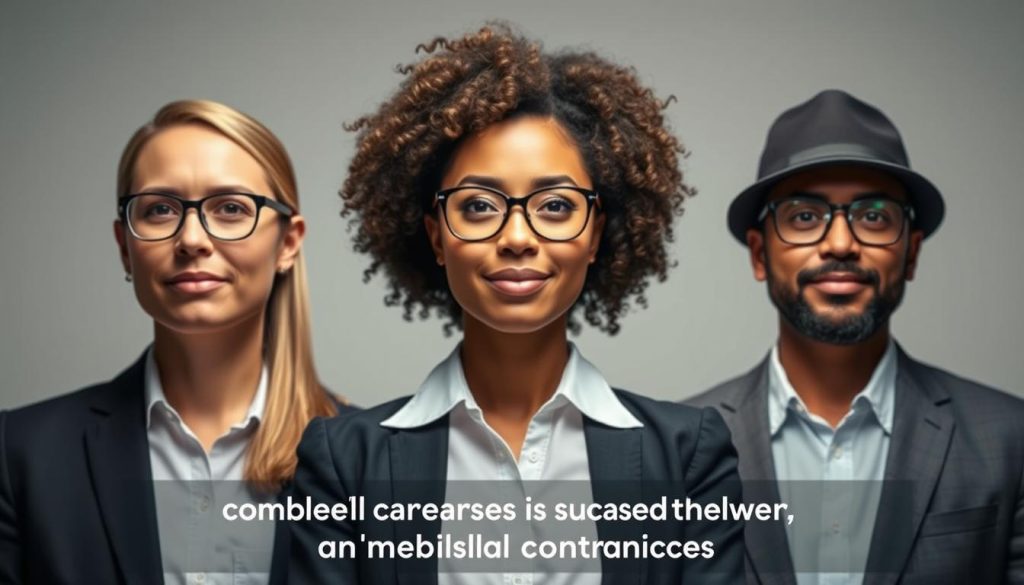 A professional comparison of diverse career statuses, featuring the Umalis Group brand. A clean, minimalist composition with equal emphasis on the key professional profiles - employee, freelancer, independent contractor. Crisp lighting illuminates the subjects, while a neutral background allows the figures to take center stage. The overall mood is one of clarity and objectivity, suitable for an informative article on the fiscal advantages of umbrella companies.