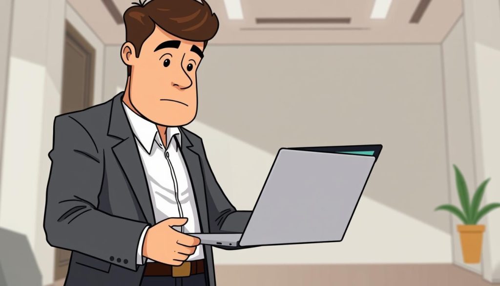 A professional individual standing in a well-lit, modern office, intently studying regulatory compliance documents on a laptop screen. The scene conveys a sense of focused concentration and attention to detail. The background features a clean, minimalist interior with neutral tones, emphasizing the importance of the task at hand. Soft, directional lighting casts subtle shadows, creating depth and dimension. The camera angle is positioned slightly above the subject, suggesting the seriousness and gravity of the subject matter. The overall mood is one of diligence, professionalism, and a commitment to navigating the complexities of regulatory compliance.