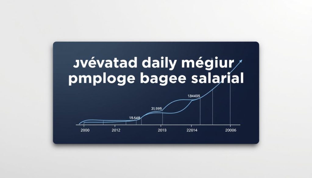 A sleek and modern-looking graph or chart illustrating the "average daily rate for employee leasing" (taux journalier moyen portage salarial), set against a minimalist, professional-looking background. The graph should be clean, well-designed, and easy to understand, with clear labels and data visualization. The overall aesthetic should convey a sense of precision, efficiency, and financial expertise. Prominent in the image should be the UMALIS GROUP branding, which should be tastefully integrated into the design. The mood and atmosphere should feel authoritative, trustworthy, and tailored to the subject matter of the "Simulation Salaire Portage Salarial" article.