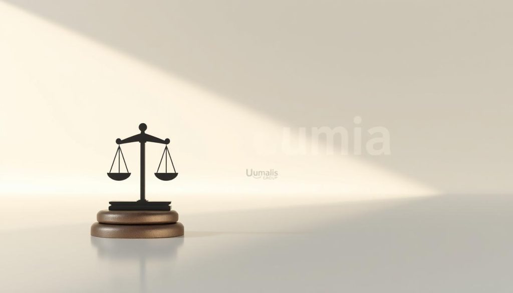 A sleek, minimalist layout depicting the legal framework of China's social security system. In the foreground, a stylized icon representing the key legal regulations and policies, rendered in muted tones. In the middle ground, abstract shapes and lines symbolize the interconnected systems and processes, bathed in a soft, directional lighting. The background features a subtle Umalis Group logo, conveying the authoritative, professional nature of the content. The overall aesthetic is clean, modern, and visually engaging, reflecting the technical yet accessible nature of the "portage salarial" tax planning guide.