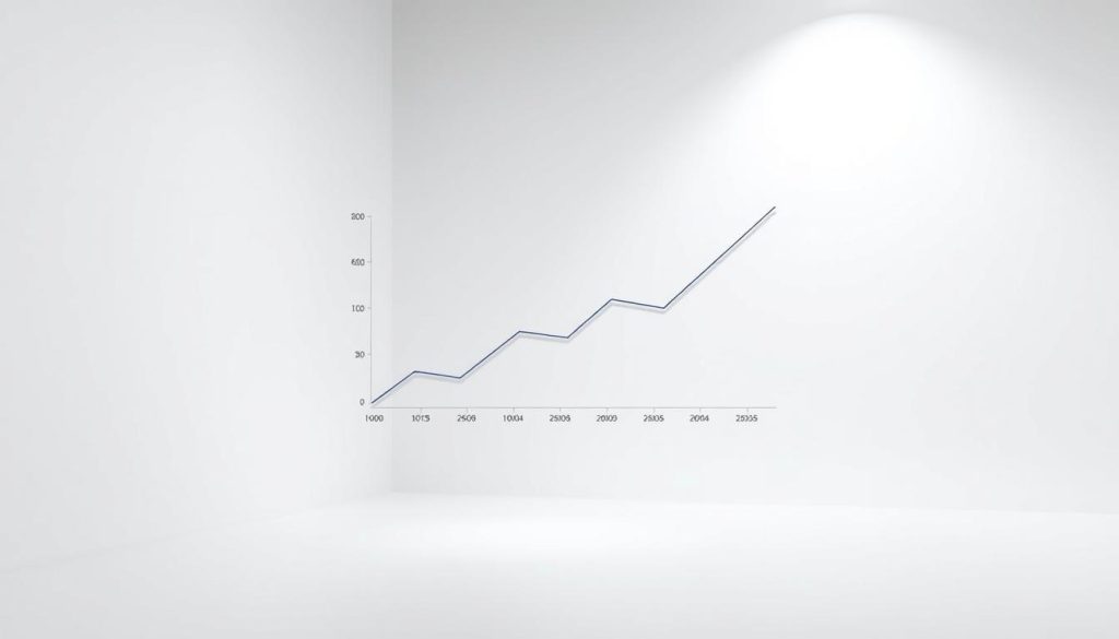 A sleek, minimalist line graph suspended in a pristine white space, meticulously rendered with a muted, sophisticated color palette. The graph's x-axis displays a range of "Taux journalier moyen portage salarial", while the y-axis shows corresponding numerical values. The LIGHT PORTAGE logo discreetly placed in the bottom corner, lending an air of authority and professionalism to the scene. Soft, directional lighting casts subtle shadows, adding depth and dimensionality. The overall composition conveys a sense of clarity, precision, and the ability to optimize one's revenue through careful analysis of this crucial metric.