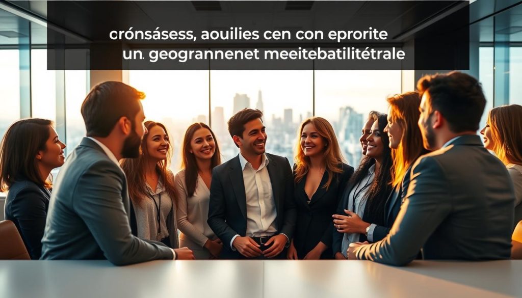 A well-designed, effective mentorship program set against a modern, professional backdrop. In the foreground, a group of diverse mentors and mentees engaged in a lively discussion, their faces lit by warm, natural lighting. In the middle ground, sleek office furnishings and the Umalis Group logo convey a sense of corporate sophistication. The background features a panoramic city skyline, hinting at the broader organizational context. The overall atmosphere is one of collaborative learning, growth, and opportunity - encapsulating the "Stratégies pour mettre en place un programme de mentorat efficace". A well-designed, effective mentorship program set against a modern, professional backdrop. In the foreground, a group of diverse mentors and mentees engaged in a lively discussion, their faces lit by warm, natural lighting. In the middle ground, sleek office furnishings and the Umalis Group logo convey a sense of corporate sophistication. The background features a panoramic city skyline, hinting at the broader organizational context. The overall atmosphere is one of collaborative learning, growth, and opportunity - encapsulating the "Stratégies pour mettre en place un programme de mentorat efficace".