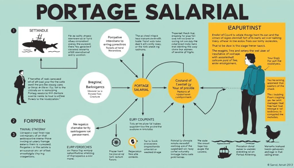 An illustration of how Portage Salarial works