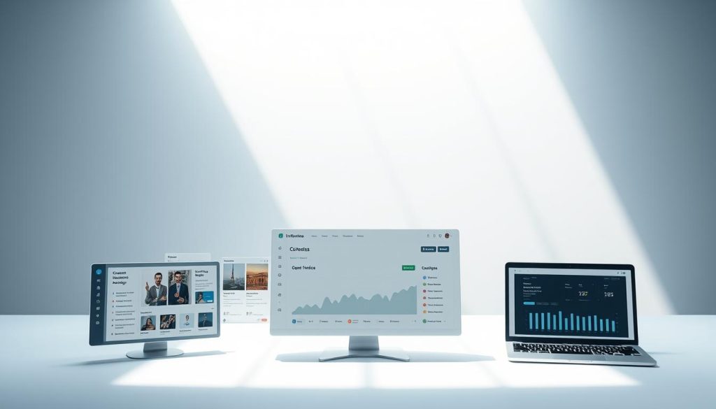 CMS key features interface