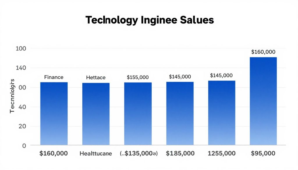 Chart comparing AI salaries across different industries