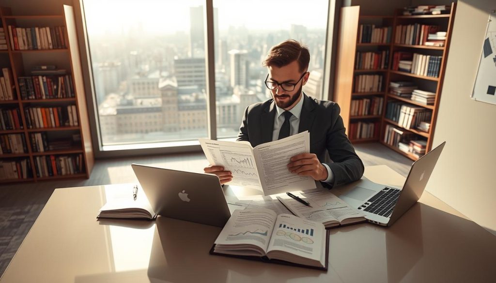 Consultant compare des informations de l’OCDE sur le travail