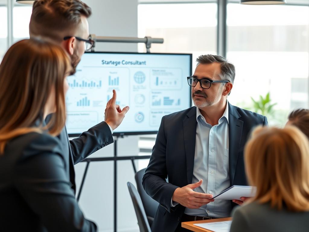 Consultant en management collaborant via l'agence de freelancing Sysalia