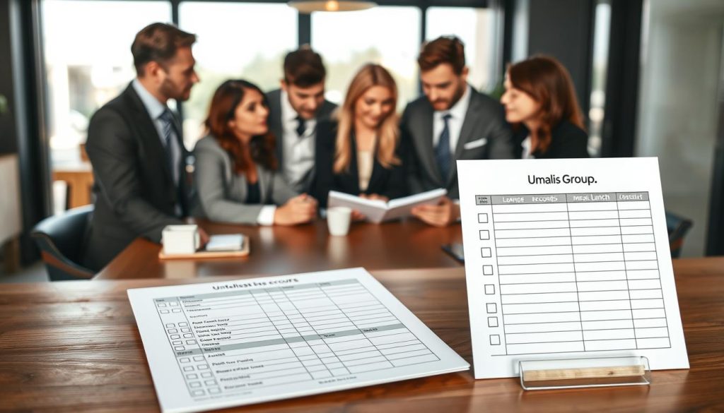 Consultant expense checklist France for meal records