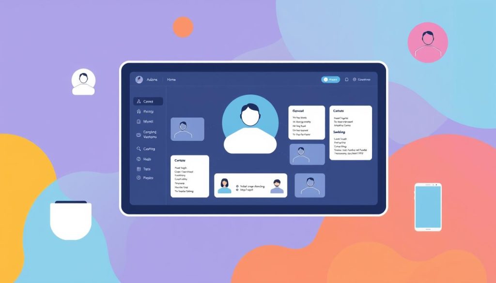 Create a CRM system prompt that highlights contact and relationship management for freelancers.