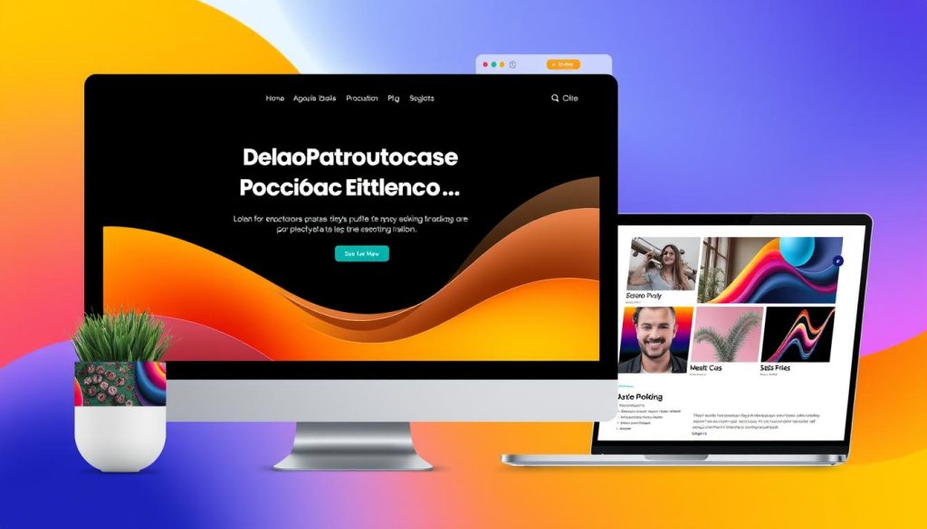 Create a professional online portfolio image