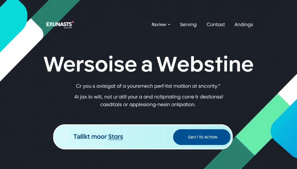 Create an image of a professional website homepage with clear navigation and a prominent call to action.