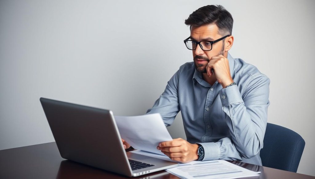 Créer une image représentant un consultant indépendant en train de choisir une entreprise de portage salarial