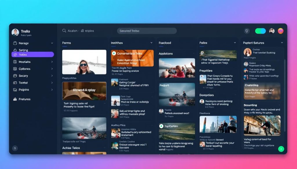 Créez une image montrant l'interface utilisateur de Trello.
