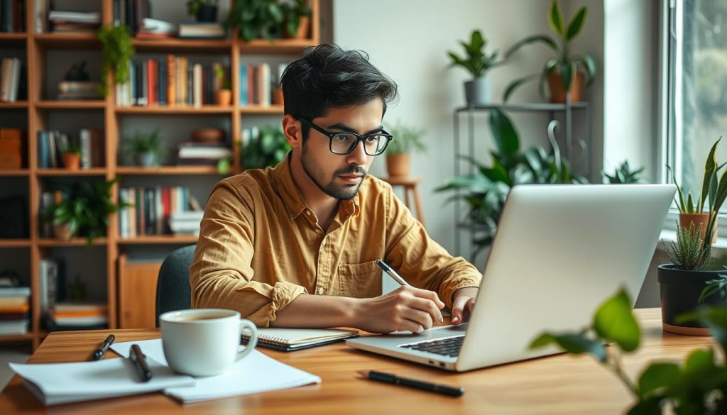 Débutant rédigeant seul une première version avant d’utiliser l’assistant