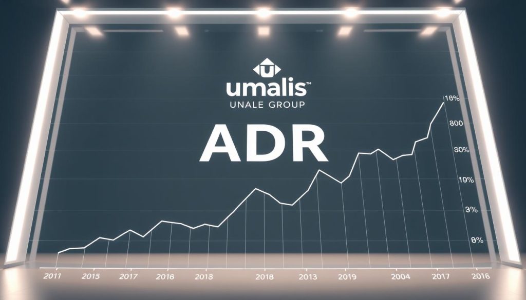 Detailed financial chart depicting the Average Daily Rate (ADR) for freelance work, showcasing a sleek and modern infographic style. A sophisticated wireframe structure in the background, with clean typography and numerical data points. The Umalis Group logo prominently displayed, conveying professionalism and expertise in the field of freelance work compensation. Soft lighting from multiple angles, creating depth and dimension. The overall mood is one of precision, clarity, and financial acumen. Detailed financial chart depicting the Average Daily Rate (ADR) for freelance work, showcasing a sleek and modern infographic style. A sophisticated wireframe structure in the background, with clean typography and numerical data points. The Umalis Group logo prominently displayed, conveying professionalism and expertise in the field of freelance work compensation. Soft lighting from multiple angles, creating depth and dimension. The overall mood is one of precision, clarity, and financial acumen.