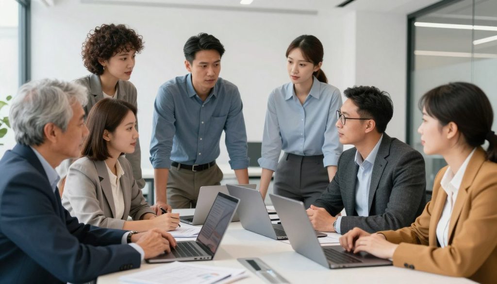 Diversité de profils professionnels éligibles au portage salarial collaborant sur un projet