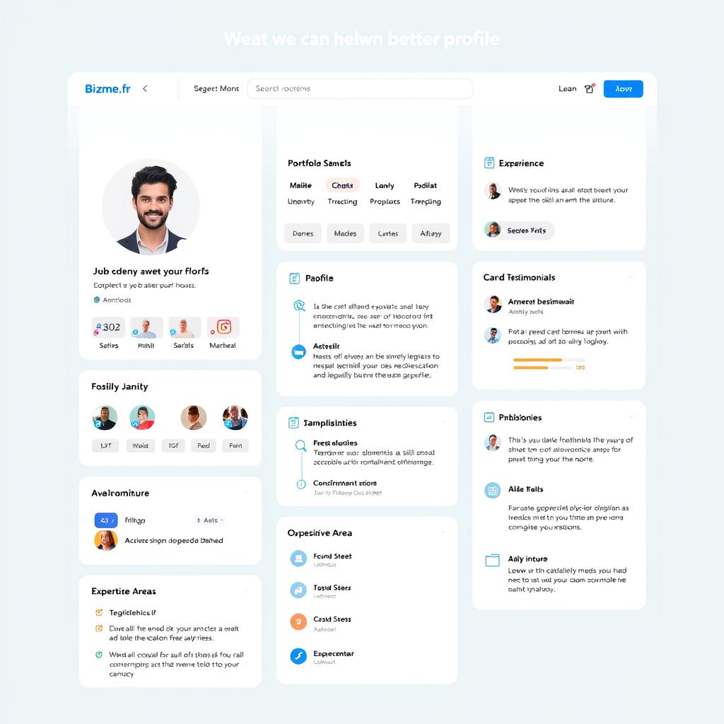 Exemple de profil freelance enrichi sur la plateforme freelance avec IA Bizme.fr Exemple de profil freelance enrichi sur la plateforme freelance avec IA Bizme.fr