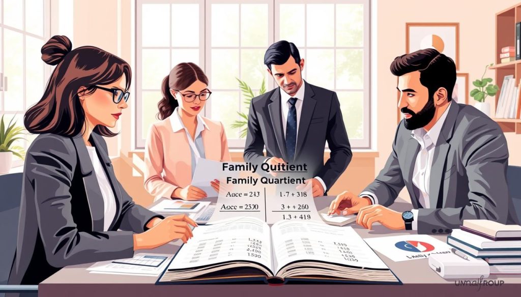 Family quotient method for French households