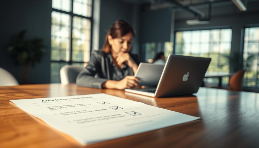 Fiche de contrôle reliant une affirmation à sa preuve