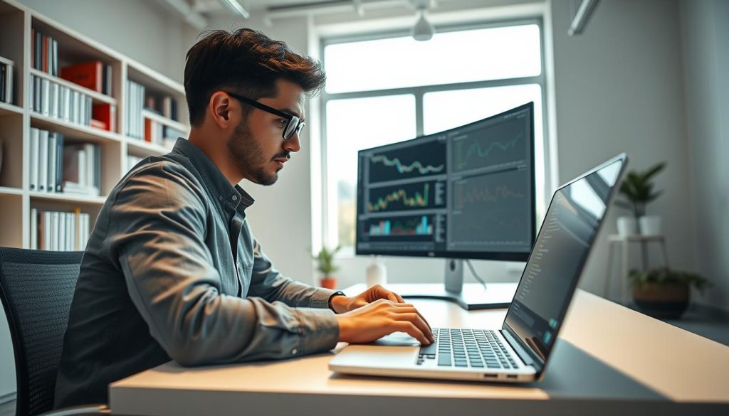 Freelance cadrant le code et les résultats d’une exploration