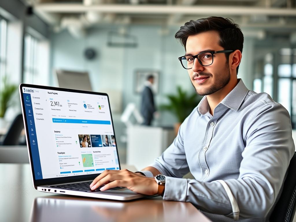 Freelance consultant utilisant la plateforme Sysalia pour trouver une mission