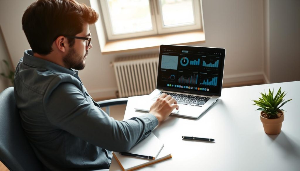 Freelance contrôlant les données client avant usage d’un outil cloud