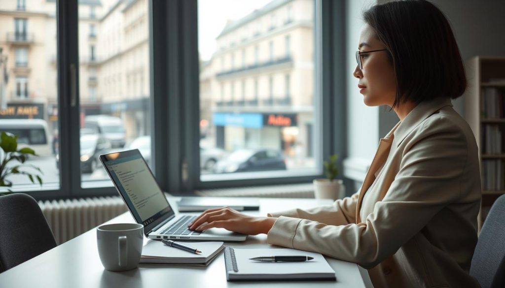Freelance examinant des sources sur le travail et le secteur français