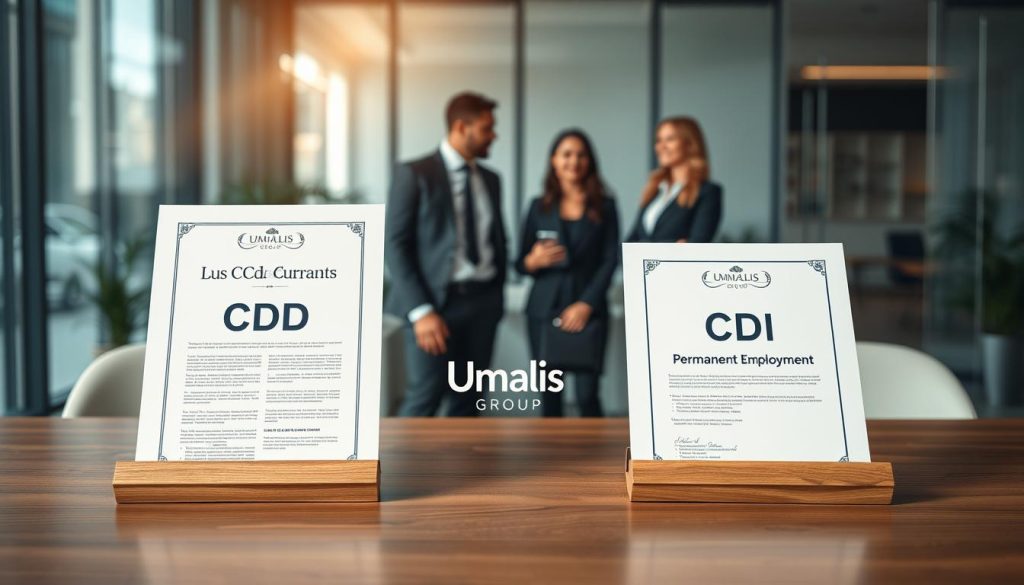French CDD contract and French CDI contract in portage salarial