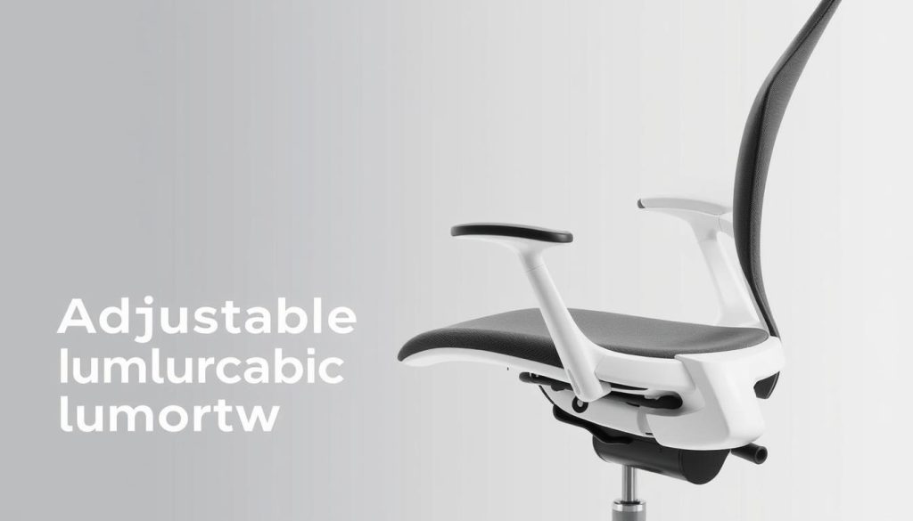 Generate an image of an ergonomic office chair with lumbar support.