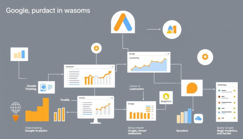 Generate an image representing Google Analytics4 setup