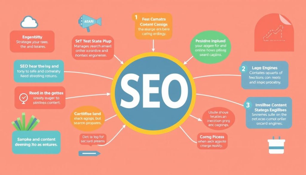 Generate an image representing SEO fundamentals for freelance content marketing
