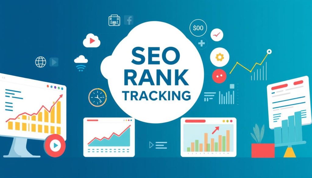 Generate an image representing SEO rank tracking tools