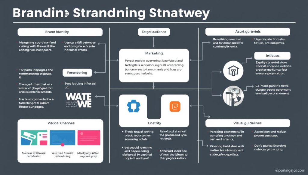 Generate an image representing a comprehensive branding strategy framework
