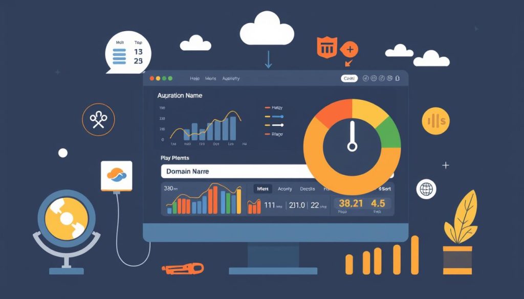 Generate an image representing a domain authority checker tool