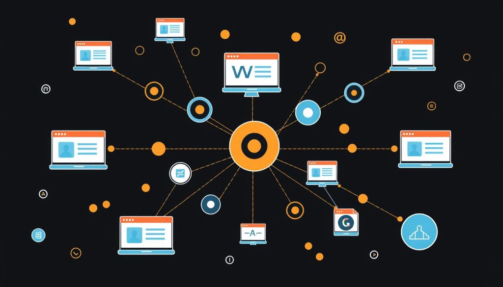 Generate an image representing a strong backlink profile