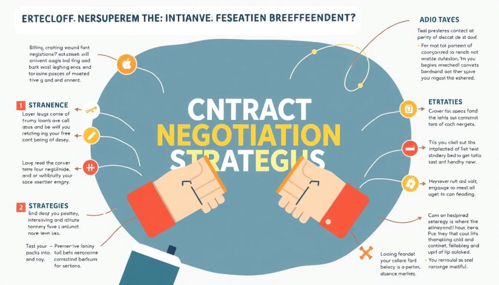 Generate an image representing contract negotiation strategies for independent professionals