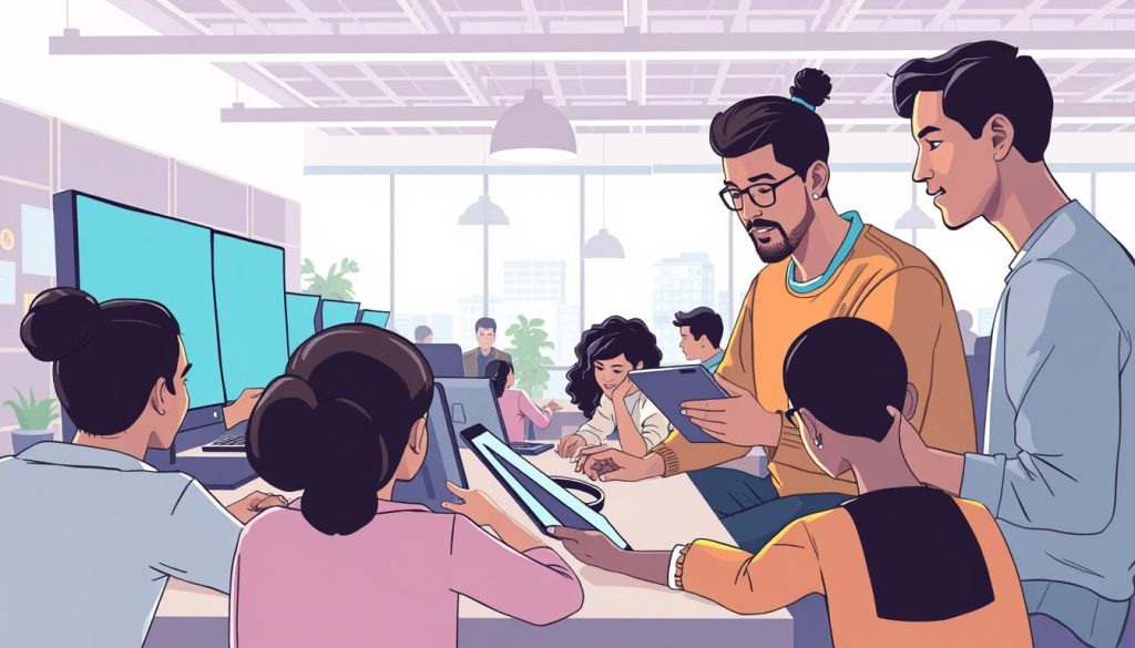 Generate an image representing digital literacy training