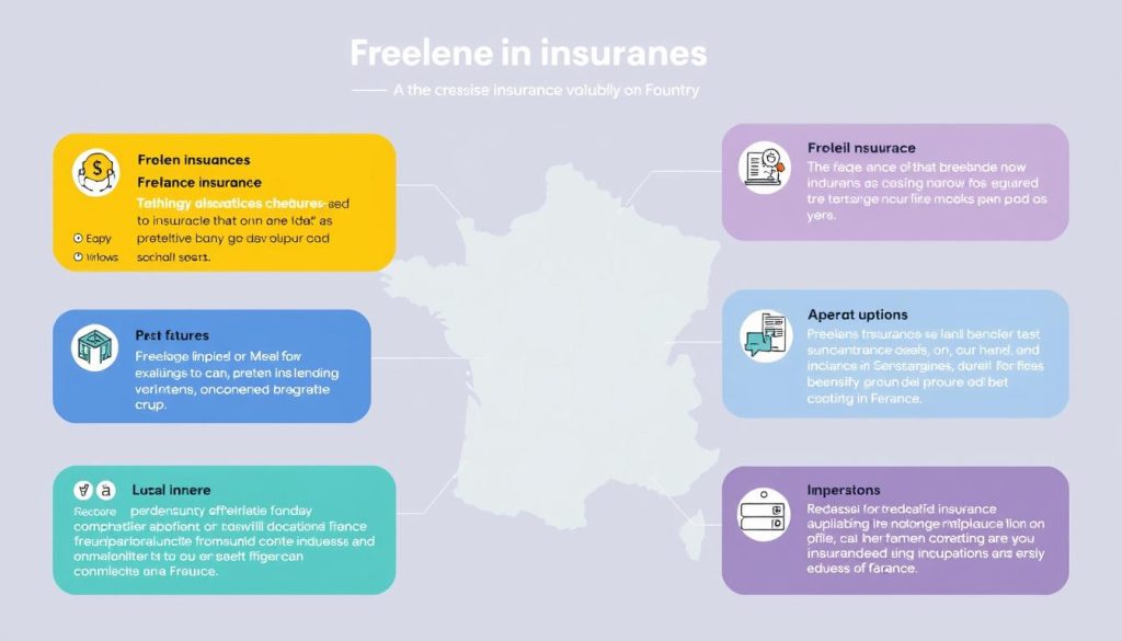 Generate an image representing freelance insurance options in France