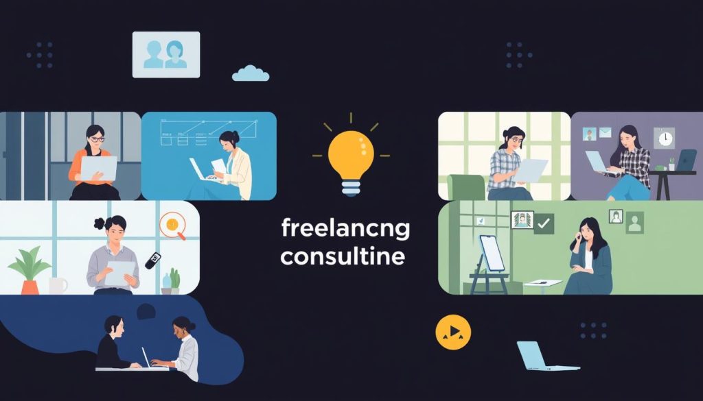 Generate an image representing freelancing and consulting opportunities